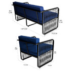 Conjunto 1 Poltrona E 1 Namoradeira Santiago Em Alumínio E Co