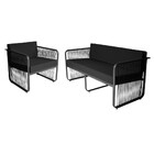 Conjunto 1 Poltrona E 1 Namoradeira Santiago Em Alumínio E Co