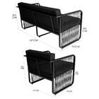 Conjunto 1 Poltrona E 1 Namoradeira Santiago Em Alumínio E Co