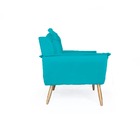 Conjunto 1 Poltronas Decorativa Opala E Puff Opala Pés Palito