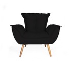 Conjunto 1 Poltronas Decorativa Opala E Puff Opala Pés Palito