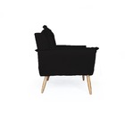 Conjunto 1 Poltronas Decorativa Opala E Puff Opala Pés Palito