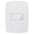 Conjunto 1 Pulsador Campainha - Radial Pérola Branca