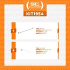 Conjunto 1 Régua 92cm E 6 Ganchos Simples 30cm Para Gôndolas