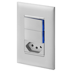 Conjunto 1 Simples + 1 Paralelo + 1 Tomada 10a - Cinza - Pial