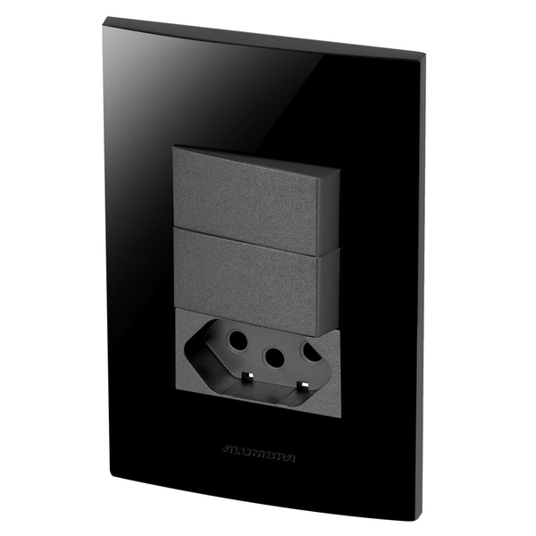 Conjunto 1 Simples + 1 Paralelo + 1 Tomada 10a - Inova Black