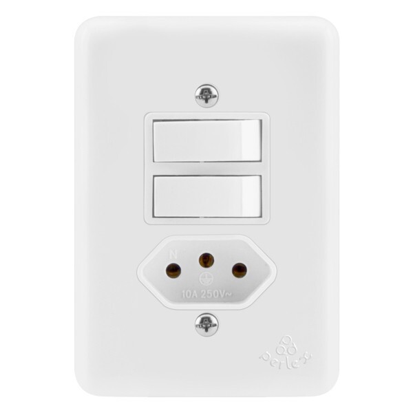 Conjunto 1 Simples + 1 Paralelo + 1 Tomada 10a - Perlex Pumal