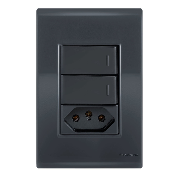 Conjunto 1 Simples + 1 Paralelo + 1 Tomada 10a - Tramontina L