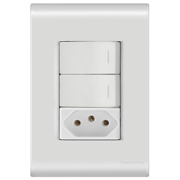 Conjunto 1 Simples + 1 Paralelo + 1 Tomada 10a - Tramontina L