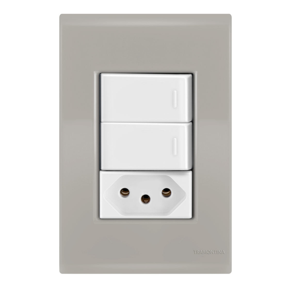 Conjunto 1 Simples + 1 Paralelo + 1 Tomada 20a - Tramontina L