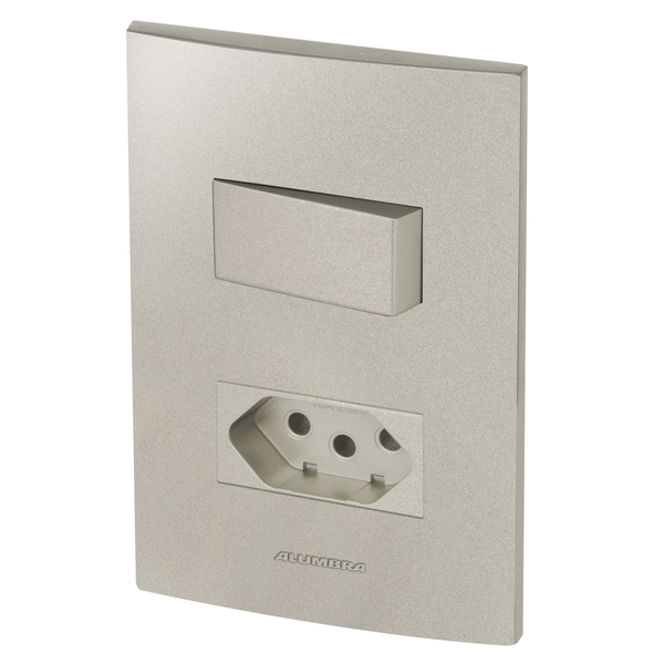 Conjunto 1 Simples + 1 Tomada 20a - Inova Titanium - Att12