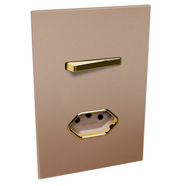 Conjunto 1 Simples + 1 Tomada 20a - Jnx Legacy R - Rosé E Dou