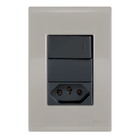 Conjunto 1 Simples + 1 Tomada 20a - Tramontina Liz Fendi / Gr