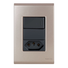 Conjunto 1 Simples + 1 Tomada 20a - Tramontina Liz Ouro Velho