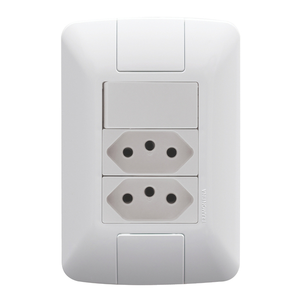 Conjunto 1 Simples + 2 Tomada 20a - Tramontina Aria