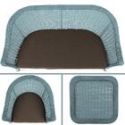 Conjunto 1 Sofá A21 Varanda Aluminio E Fibra Azul Estonado 1