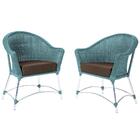 Conjunto 1 Sofá A21 Varanda Aluminio E Fibra Azul Estonado 1