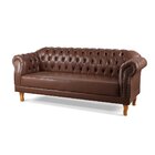 Conjunto 1 Sofá E 2 Poltronas Chesterfield Duque Marrom