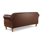 Conjunto 1 Sofá E 2 Poltronas Chesterfield Duque Marrom