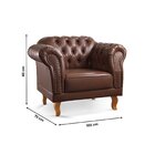 Conjunto 1 Sofá E 2 Poltronas Chesterfield Duque Marrom