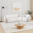 Conjunto 1 Sofá Orgânico 180cm E 1 Poltrona Base Fixa E Orgân