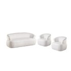 Conjunto 1 Sofá Orgânico 180cm E 2 Poltronas Base Fixa E Orgâ