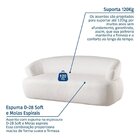 Conjunto 1 Sofá Orgânico 200cm E 2 Poltronas Base Giratória E