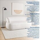 Conjunto 1 Sofá Orgânico 200cm E 2 Poltronas Base Giratória E