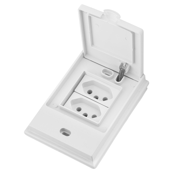 Conjunto 1 Tomada 10a + 1 Tomada 20a - Blux L' Acqua Branco -