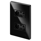 Conjunto 1 Tomada 10a + 1 Tomada 20a - Infiniti - Preto Ebony