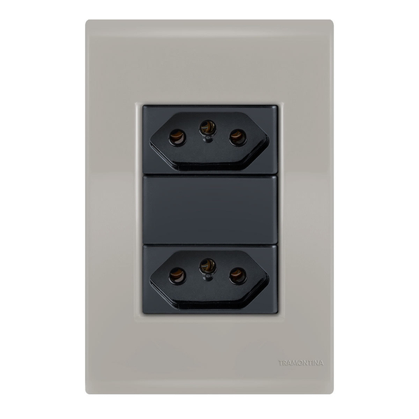 Conjunto 1 Tomada 10a + 1 Tomada 20a - Tramontina Liz Fendi /