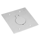 Conjunto 1 Tomada 10a Preta De Piso 4x4 – Inóx – Tpi010