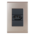 Conjunto 1 Tomada 10a - Tramontina Liz Ouro Velho / Grafite-