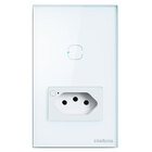 Conjunto Tomada e Interruptor 1 tomada e 1 interruptor 10A 4x2 Branco ETW 1011 Intelbras
