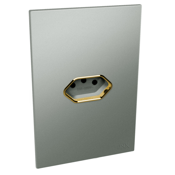 Conjunto 1 Tomada 20a - Jnx Legacy - Platina E Dourado Lpld04