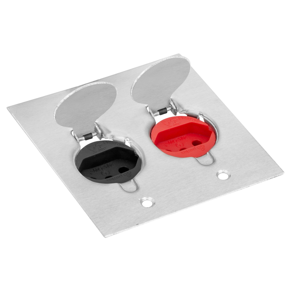 Conjunto 1 Tomada 20a Preta + 1 Tomada 20a Vermelha De Piso 4