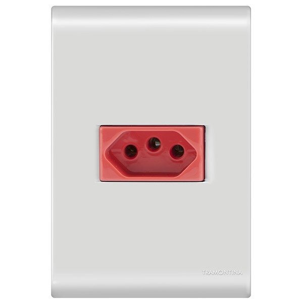 Conjunto 1 Tomada 20a Vermelho - Tramontina Liz - 57170015