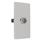 Conjunto 1 Tomada Energia 10A 4x2 Aço Novara Colors Dicompel