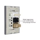 Conjunto 1 Tomada Energia e 1 Interruptor 20A 4x2 Preto Fosco Madrid Lexman