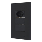 Conjunto 1 Tomada Energia e 1 Interruptor 20A 4x2 Preto Fosco Madrid Lexman