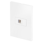 Conjunto 1 Tomada Rede Rj45 Cat6- Blux Recta - Branco Fosco -