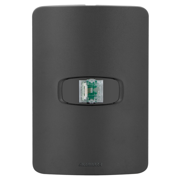 Conjunto 1 Tomada Telefone Rj11 - Alumbra Gracia Black Maxx -