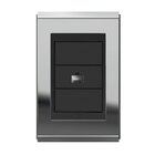 Conjunto 1 Tomada Telefone Rj11 - Refinatto - Prata Com Preto