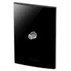 Conjunto 1 Tomada Tv Cabo Coaxial - Inova Black Piano - Blp26