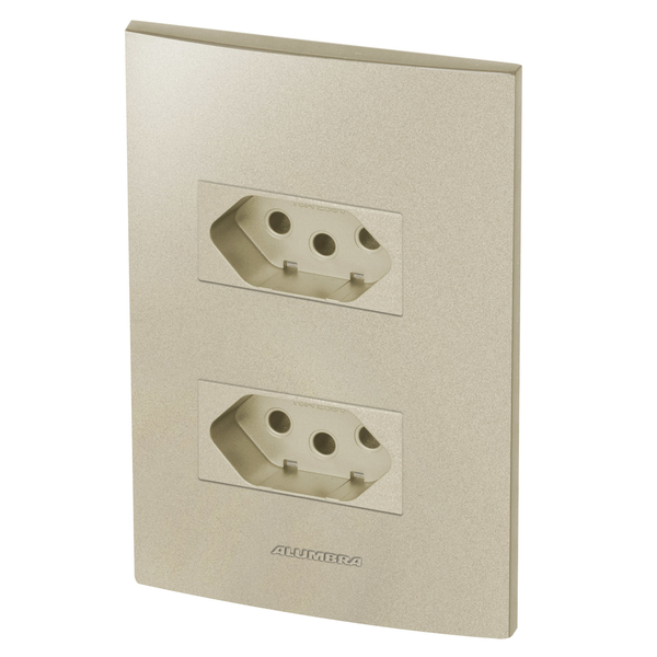 Conjunto 1 Tomadas 10a + 1 Tomada 20a - Inova Champanhe - Acp