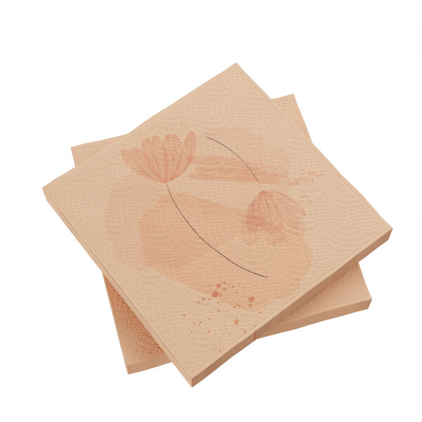 Conjunto 20 Guardanapos De Papel Estampado Leaf 33 X 33 Cm Ly