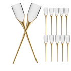 Conjunto 24 Taças Beach Haste Areia Bebidas Champagne Praia D