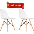 Conjunto 2  Cadeiras Branca Charles Eames Eiffel Para Escriva