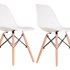 Conjunto 2  Cadeiras Branca Charles Eames Eiffel Para Escriva