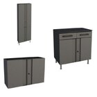 Conjunto 2 Armários Multiuso E Balcão Multibox